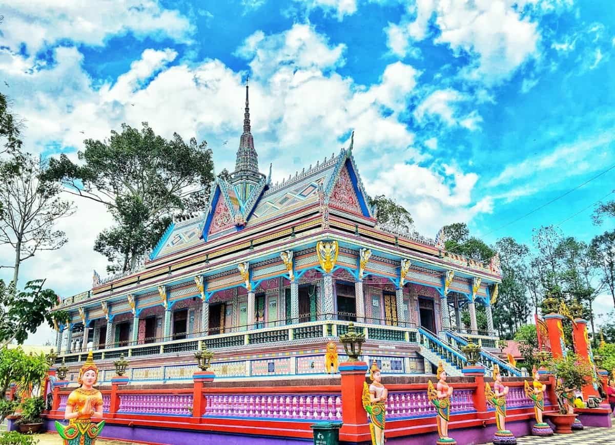Kiến trúc tinh xảo và độc đáo của chùa Chén Kiểu (chùa Sà Lôn) ở Sóc Trăng.