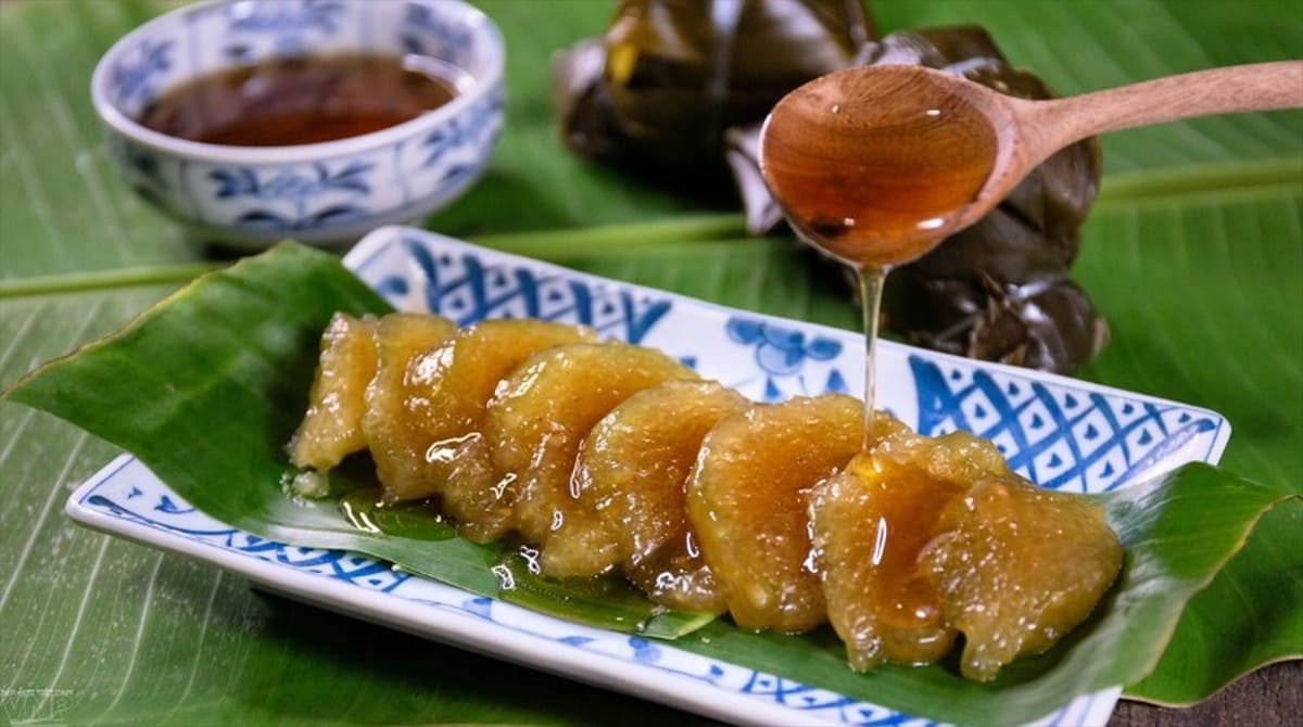Món bánh gio Phúc Yên, đặc sản ẩm thực Vĩnh Phúc gói trong lá chuối