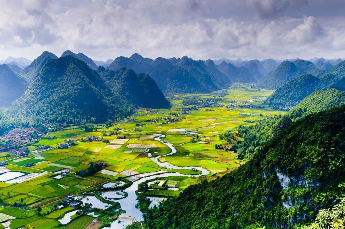 Vẻ đẹp thơ mộng của thung lũng Bắc Sơn mùa lúa chín