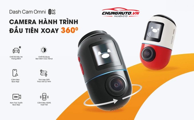 70Mai Omni X200 - Camera hành trình ghi hình 360 độ với công nghệ AI