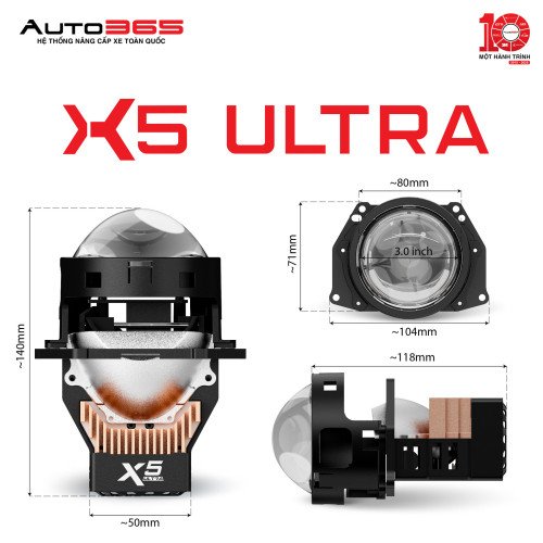 Bi LED X-Light X5 Ultra cho xe ô tô
