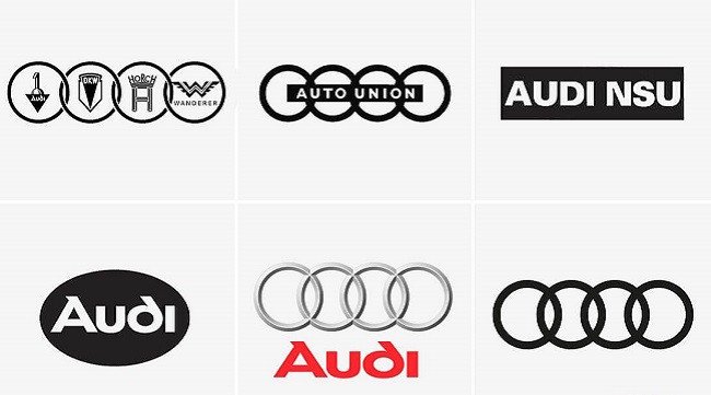 Bốn vòng tròn lồng vào nhau của logo Audi