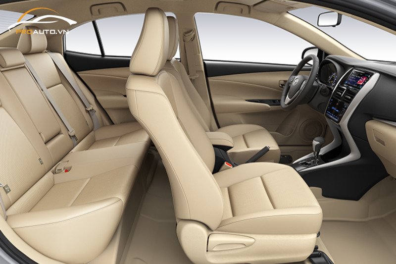 Các chi tiết nhựa nội thất Toyota Vios được sơn lại màu