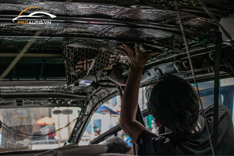Cách âm trần xe bằng vật liệu cách âm SIP