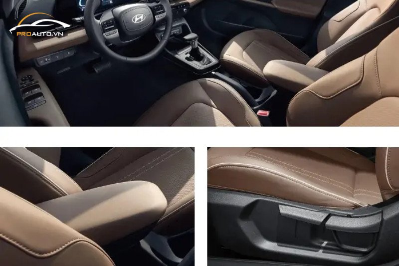 Chi tiết bọc da nắp con ngựa (bệ tỳ tay) xe Hyundai Accent