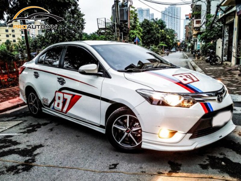 Dán wrap đổi màu Toyota Vios cá tính