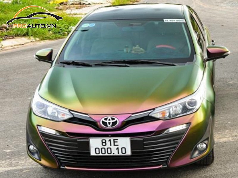 Dán wrap đổi màu Toyota Vios hiện đại