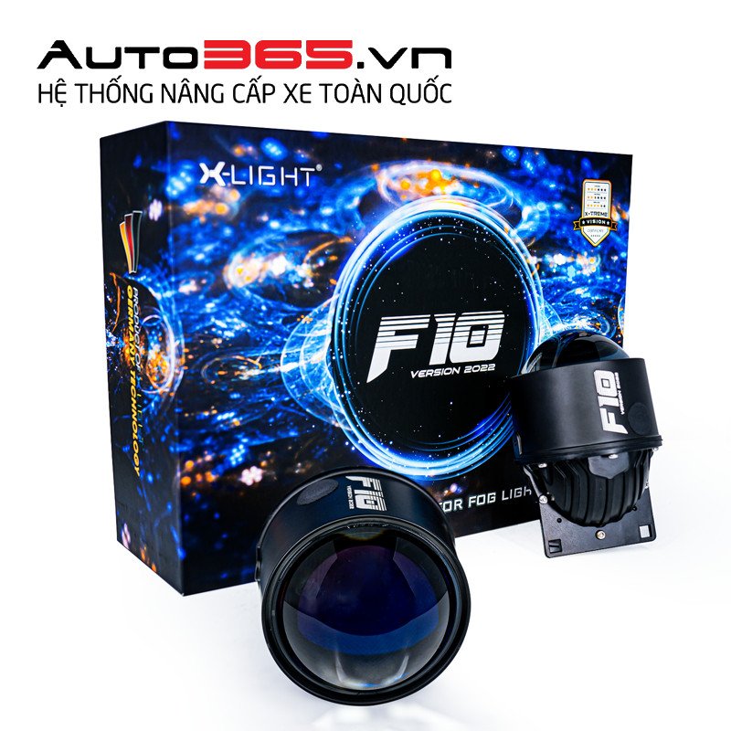 Đèn bi gầm X-Light F10 New lắp trên xe ô tô tải