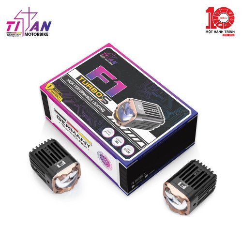 Đèn trợ sáng Titan Moto F1 Turbo S lắp đặt trên xe