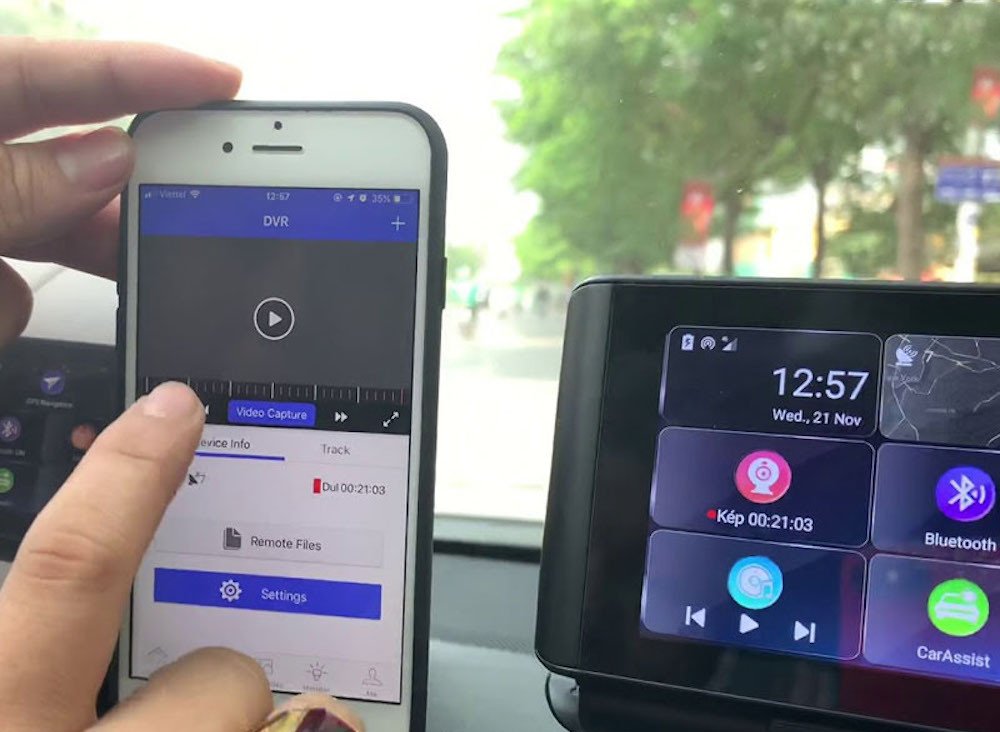 Giao diện phần mềm quản lý và phân tích dữ liệu từ camera hành trình ô tô