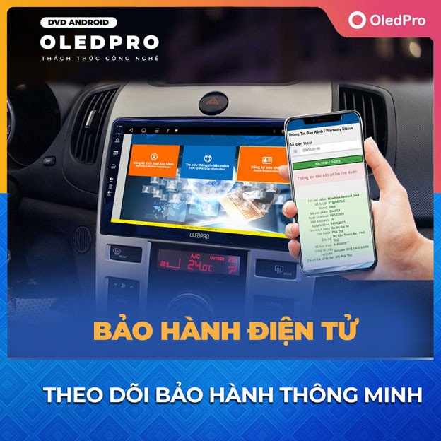 Giao diện website OledPro hiển thị thông tin bảo hành điện tử