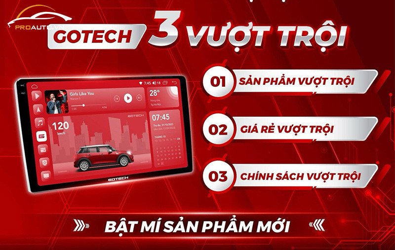 Góc nhìn tổng thể màn hình Gotech GT 2K MAX với giao diện người dùng thân thiện