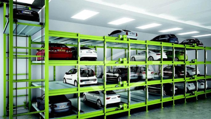 Hệ thống đỗ xe thông minh xoay vòng ngang