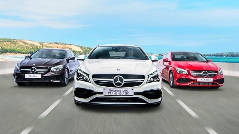 Hình ảnh nhiều dòng xe Mercedes-Benz khác nhau với mức giá bán đa dạng