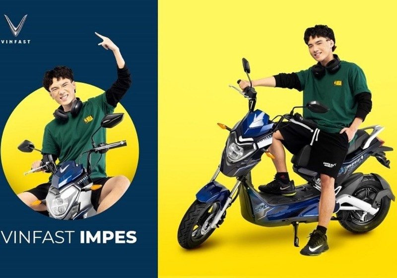 hình ảnh xe máy điện VinFast Impes với thiết kế cá tính, thể thao và mạnh mẽ