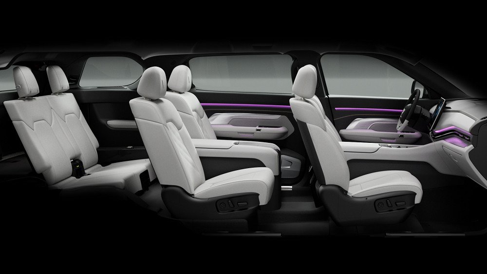 Khoang nội thất rộng rãi và thoáng đãng của xe điện VF 9
