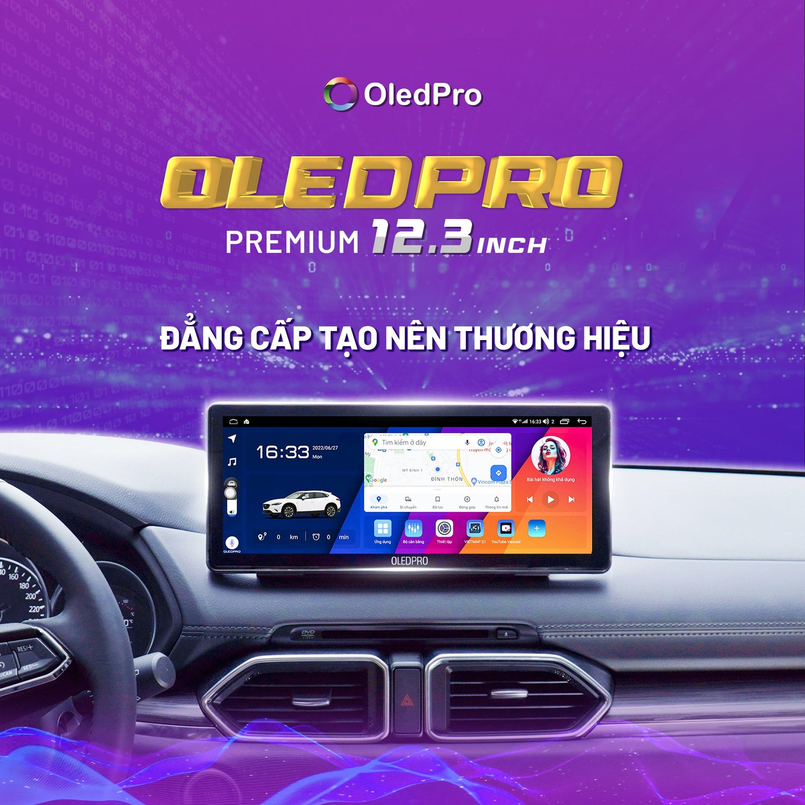 Màn hình Android OledPro Premium tích hợp đa năng cho Mazda 6