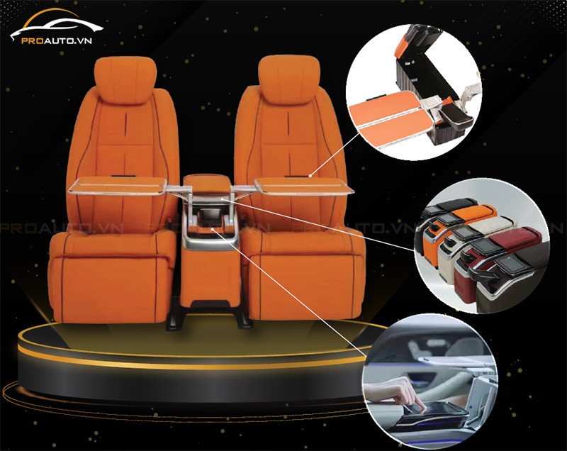 Mẫu ghế độ Limousine PRO 2 cho Toyota Fortuner, mang lại không gian đẳng cấp.