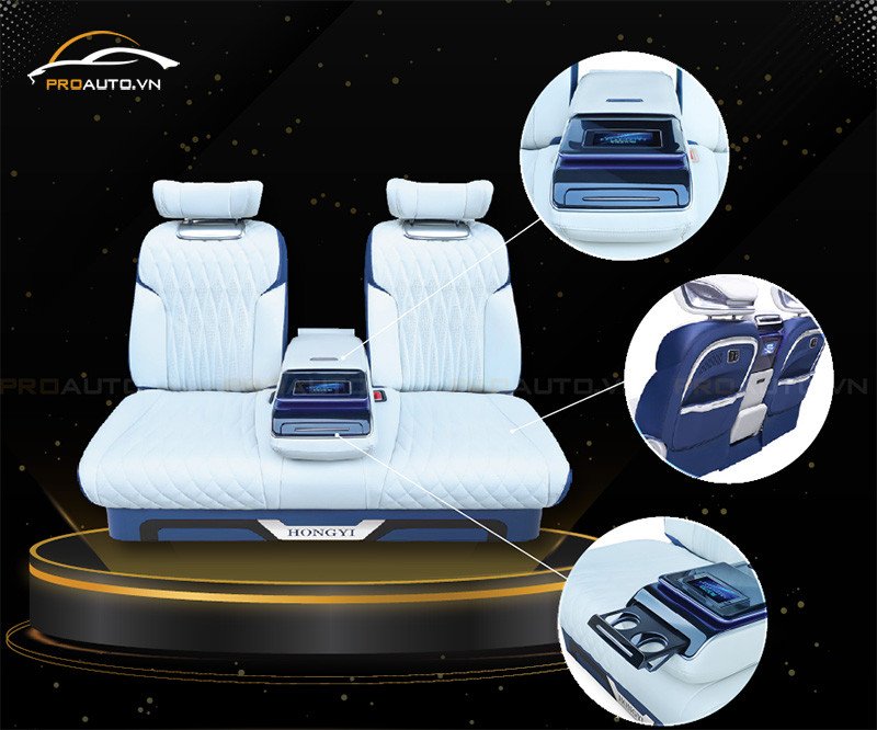 Mẫu ghế độ Limousine PRO 4 cho Toyota Fortuner, kết hợp hoàn hảo giữa thẩm mỹ và tiện nghi.