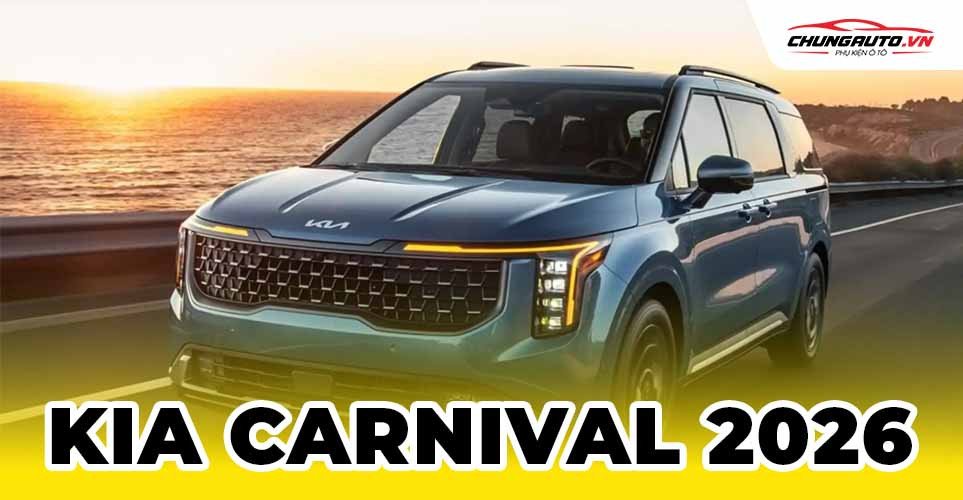Ngoại thất Kia Carnival 2026 màu trắng