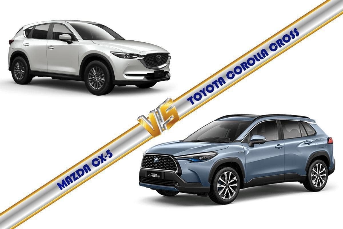 Phong cách ngoại thất năng động của Toyota Corolla Cross 2020 và Mazda CX-5 2020.