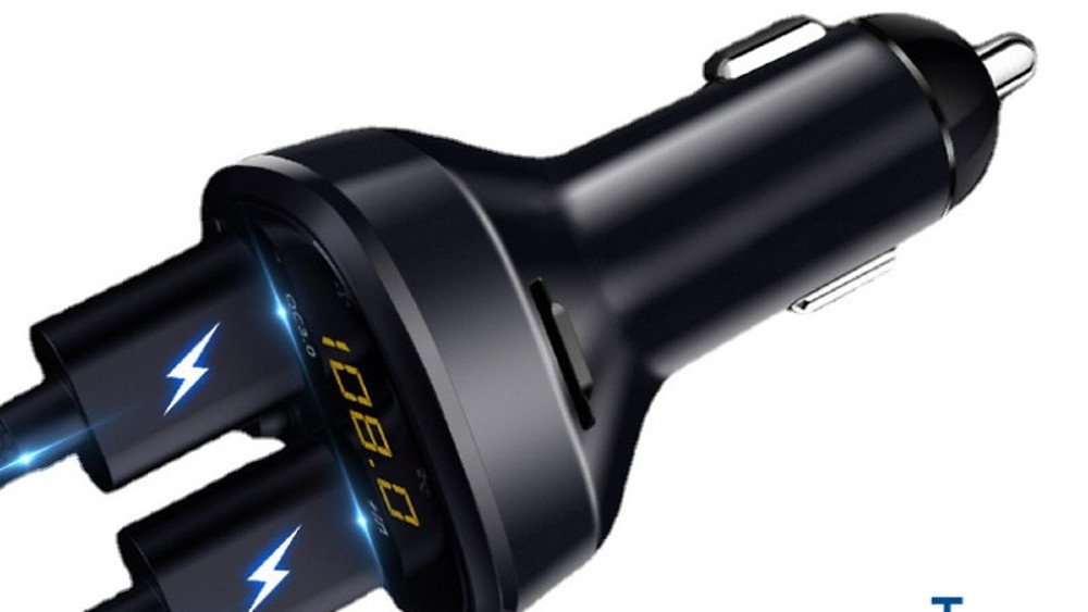 Tẩu nghe nhạc Bluetooth xe hơi HY87 với cổng sạc nhanh