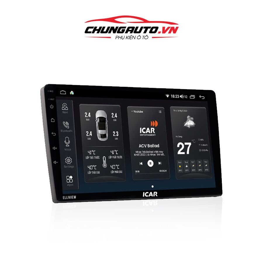 Thiết bị màn hình Android Elliview UE cho xe hơi