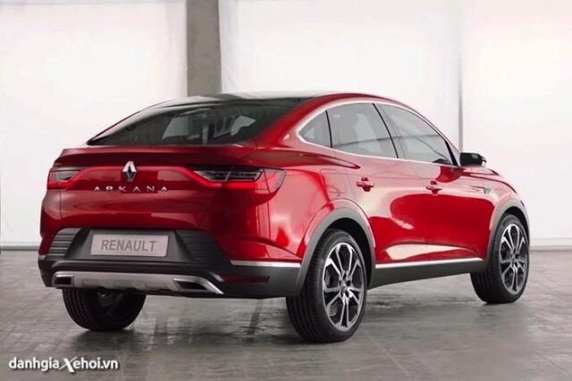 Thiết kế đuôi xe Renault Arkana với dải đèn hậu LED nối liền, tạo ấn tượng hiện đại và dễ nhận diện thương hiệu
