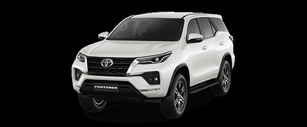 Toyota Fortuner màu trắng nổi bật trên đường phố