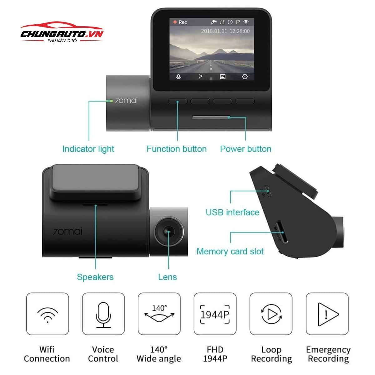Ưu điểm vượt trội của camera hành trình 70Mai giúp bảo vệ xe hơi