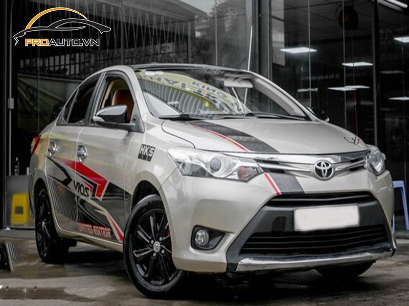Wrap đổi màu xe Toyota Vios đa dạng