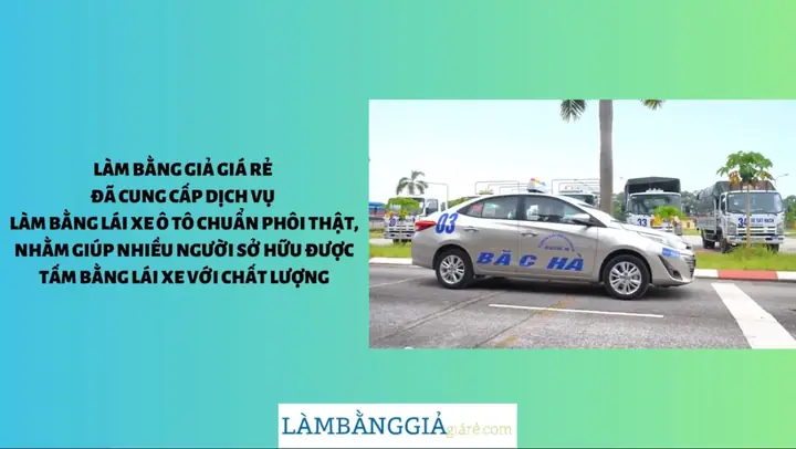 Làm Bằng Lái Xe Ô Tô Giả Nhanh Chóng, Không Cần Thi