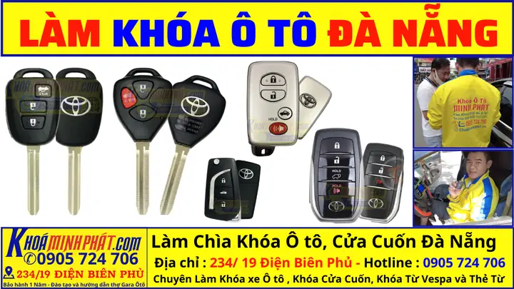 Làm Chìa Khóa Xe Ô Tô Tại Đà Nẵng Toyota