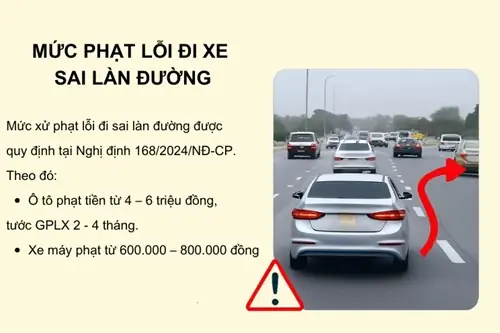 Mức Phạt Lỗi Đi Xe Sai Làn Đường Mới Nhất