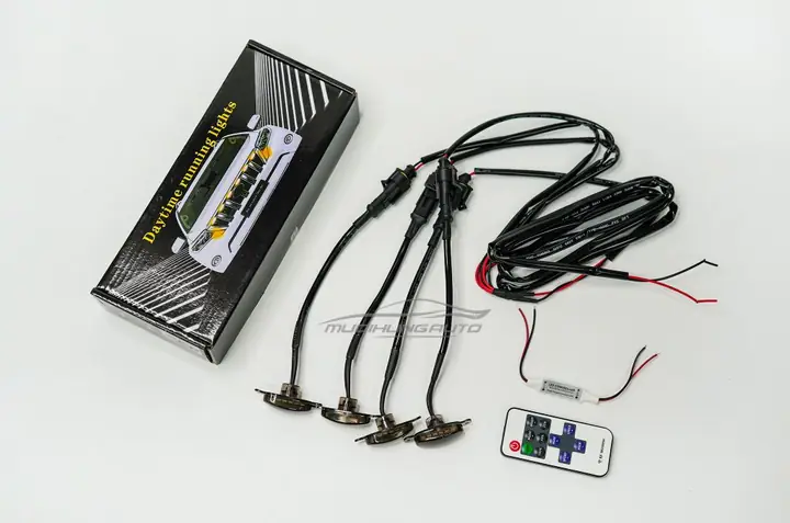 Đèn Led Gắn Mặt Ga Lăng Màu Vàng Cho Xe Ô Tô