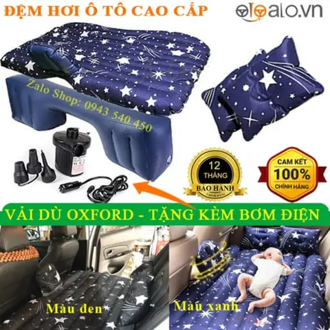Giường Nệm Đệm Hơi Xe Ô Tô 4 Chỗ 5 Chỗ 7 Chỗ Bán Tải Vải Dủ Oxford Cao Cấp Họa Tiết Ngôi Sao – Otoalo