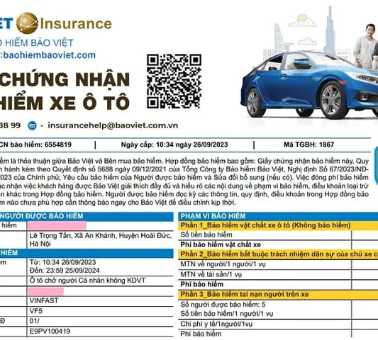 Phí Bảo Hiểm Xe Ô Tô Của Bảo Việt: Bảng Giá, Quyền Lợi & Cách Tính Chi Tiết Nhất