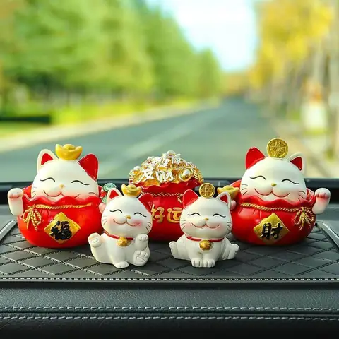 Tượng Mèo Thần Tài Để Xe Ô Tô Tượng Mèo Thần Tài Để Xe Ô Tô