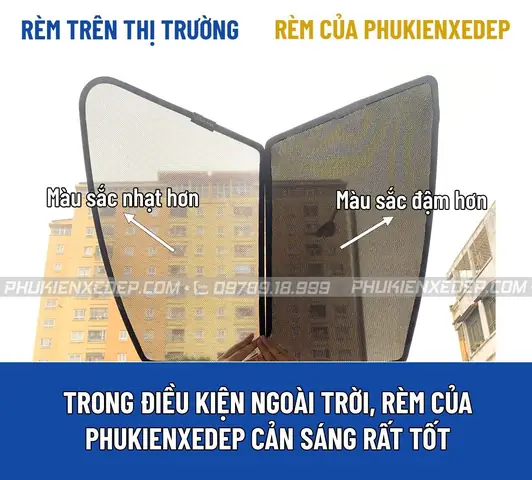 Hình Ảnh Và Video Phân Biệt Rèm Che Nắng Ô Tô Loại 1 Và Loại 2 Tại Phụ Kiện Xe Đẹp