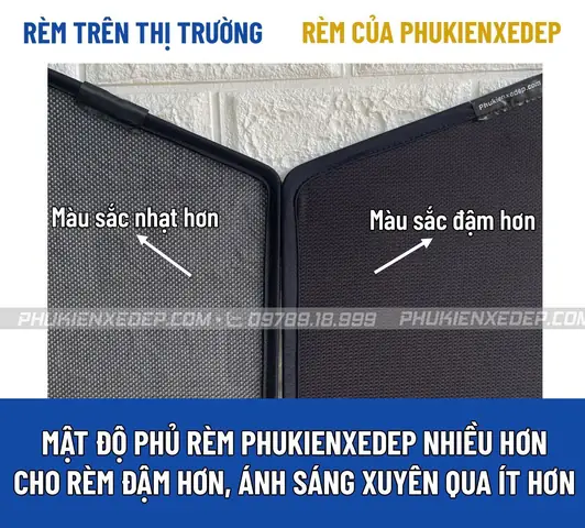 Hình Ảnh Và Video Phân Biệt Rèm Che Nắng Ô Tô Loại 1 Và Loại 2 Tại Phụ Kiện Xe Đẹp