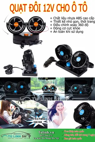 Quạt Điện 12v Xe Ô Tô