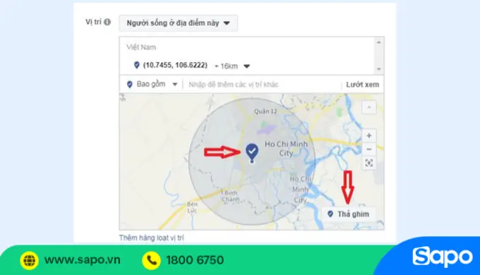 Target Đối Tượng Facebook Dựa Theo Khu Vực Địa Lý