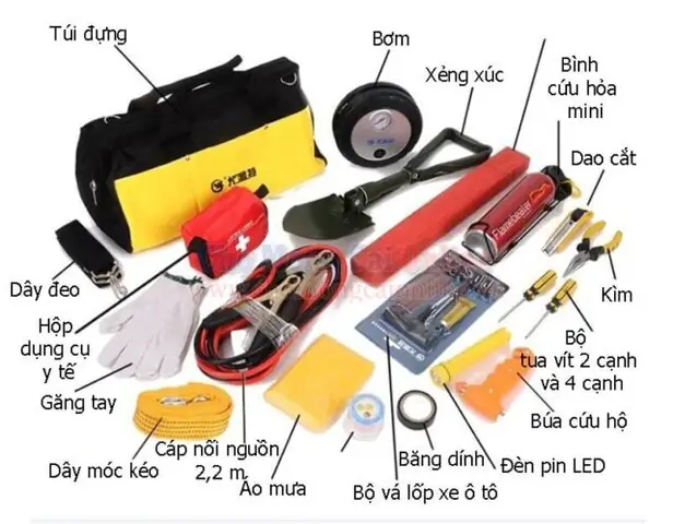10. Bộ Dụng Cụ Cứu Hộ Xe 10. Bộ Dụng Cụ Cứu Hộ Xe