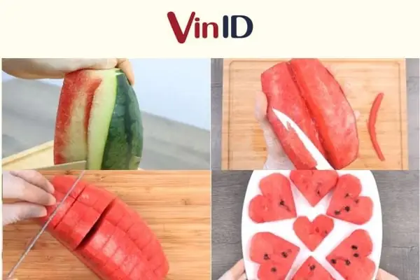 Bổ Dưa Hấu Hình Trái Tim Bổ Dưa Hấu Hình Trái Tim