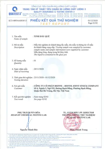 Thông Tin Sản Phẩm Tinh Dầu Quế Treo Xe Ô Tô Befine Thông Tin Sản Phẩm Tinh Dầu Quế Treo Xe Ô Tô Befine