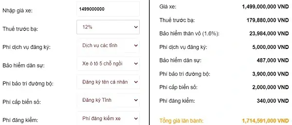 Hướng Dẫn Tính Tổng Tiền Xe Ô Tô Khi Mua Mới: Chi Phí Cần Biết