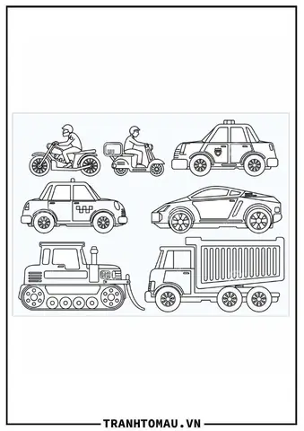 Khám Phá Thế Giới Xe Công Trường Qua Nét Cọ