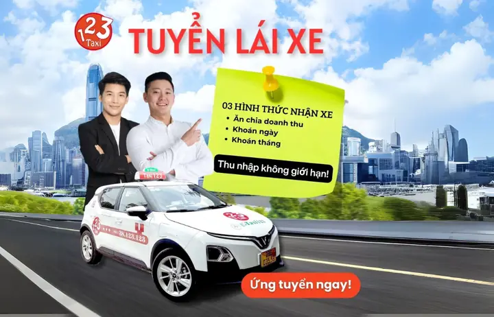 Taxi 123 Tuyển Lái Xe Ô Tô Điện Vf5