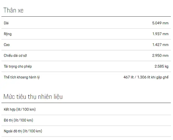 Thông Số Kỹ Thuật Chi Tiết Thông Số Kỹ Thuật Chi Tiết