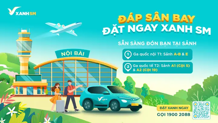 Đáp Sân Bay Nội Bài, Đặt Ngay Xanh Sm